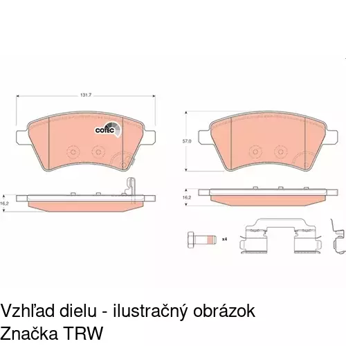 Brzdové dosky POLCAR S70-0277 - obr. 4