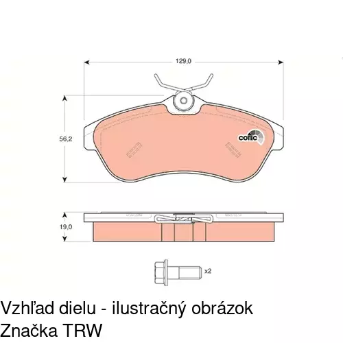 Brzdové dosky POLCAR S70-0284 - obr. 3