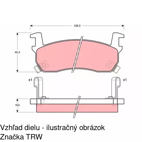 Brzdové dosky POLCAR S70-0326 - obr. 1