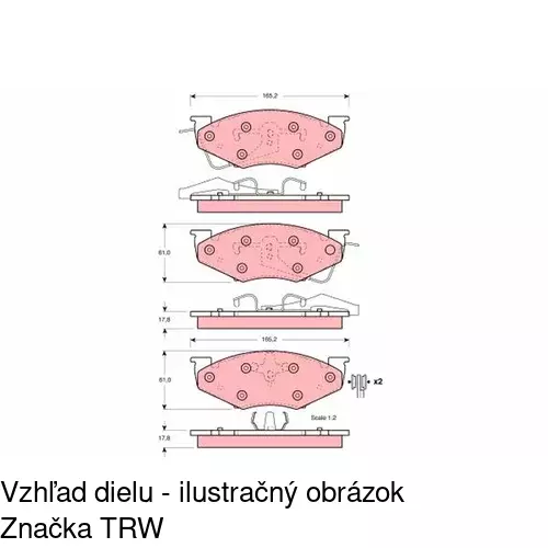 Brzdové dosky POLCAR S70-0386