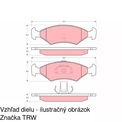 Brzdové dosky POLCAR S70-0428 - obr. 3