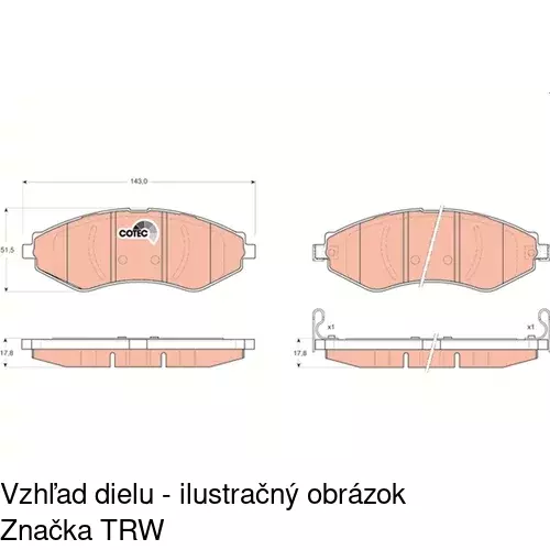 Brzdové dosky POLCAR S70-0495 - obr. 5