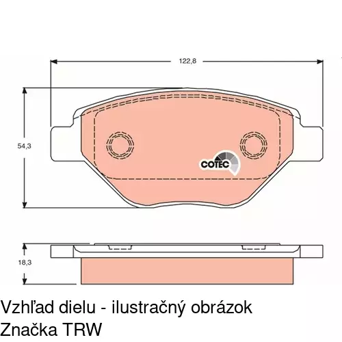 Brzdové dosky POLCAR S70-0504 - obr. 2