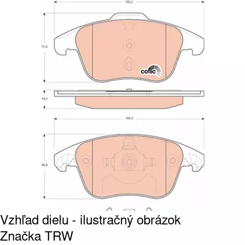 Brzdové dosky POLCAR S70-0589