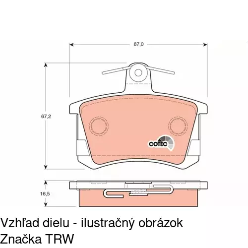 Brzdové dosky POLCAR S70-1023 - obr. 3