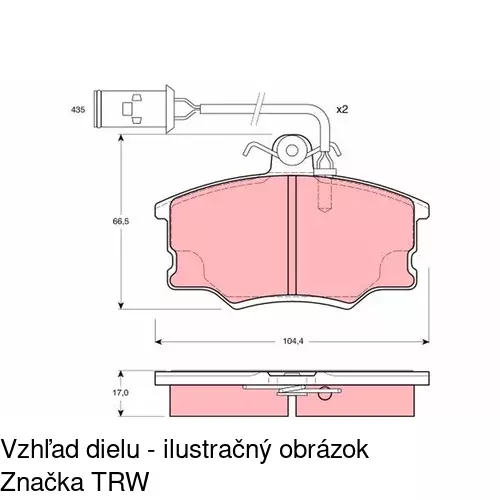 Brzdové dosky POLCAR S70-1023 - obr. 5