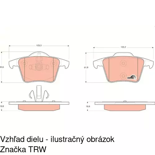 Brzdové dosky POLCAR S70-1168 - obr. 2