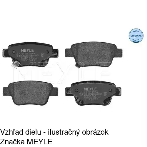 Brzdové dosky S70-1170 /POLCAR/ - obr. 2