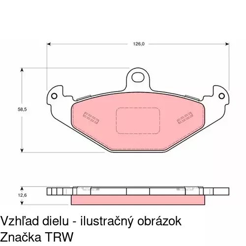 Brzdové dosky POLCAR S70-1180 - obr. 2