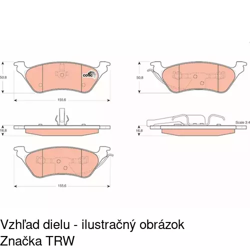 Brzdové dosky POLCAR S70-1192 - obr. 3