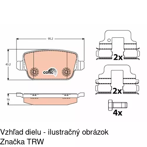 Brzdové dosky POLCAR S70-1236 - obr. 4