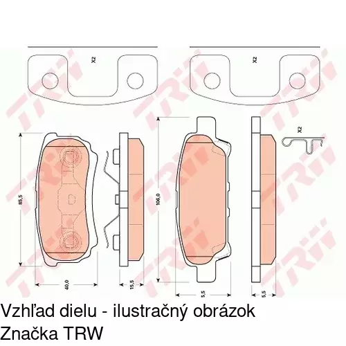 Brzdové dosky POLCAR S70-1350 - obr. 2