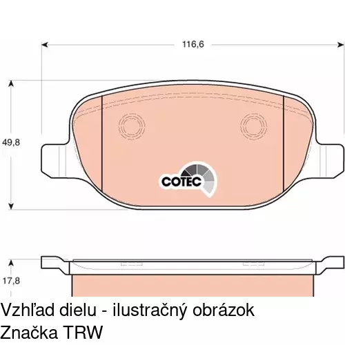 Brzdové dosky POLCAR S70-1359 - obr. 1