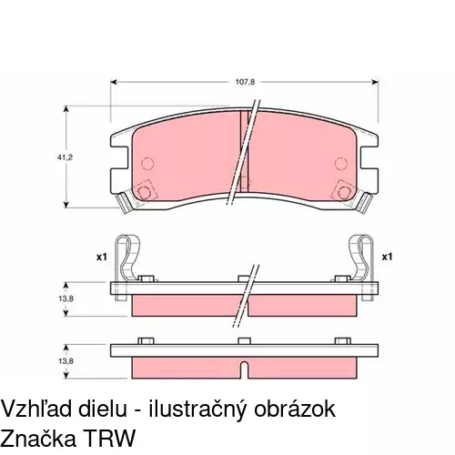 Brzdové dosky POLCAR S70-1365 - obr. 1