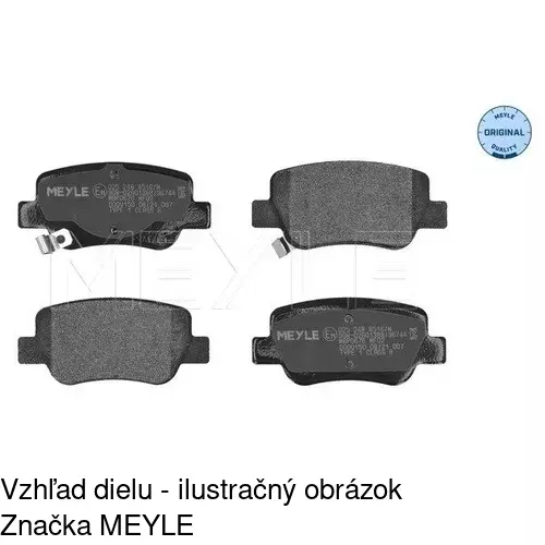 Brzdové dosky POLCAR S70-1542 - obr. 1