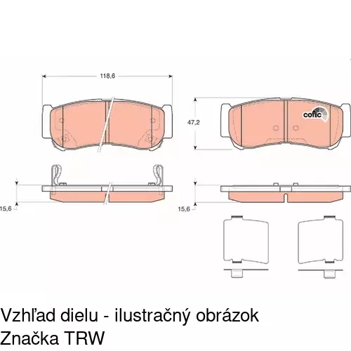 Brzdové dosky POLCAR S70-1573 - obr. 2