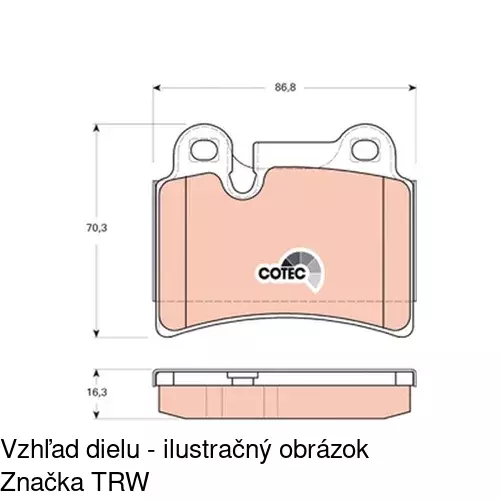 Brzdové dosky POLCAR S70-1576 - obr. 3