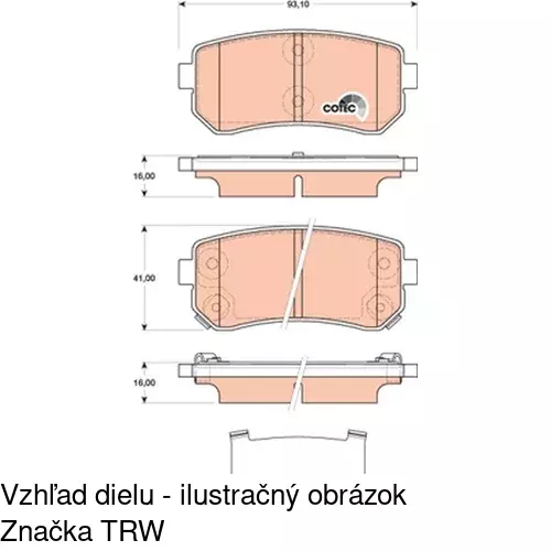 Brzdové dosky POLCAR S70-1579 - obr. 2