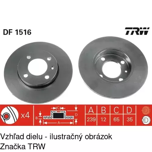 Brzdový kotúč POLCAR S71-0004 - obr. 5