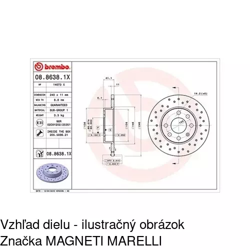 Brzdový kotúč POLCAR S71-0011 - obr. 5