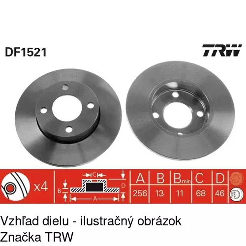 Brzdový kotúč POLCAR S71-0048 - obr. 2