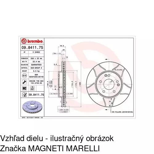 Brzdový kotúč POLCAR S71-0077 - obr. 4