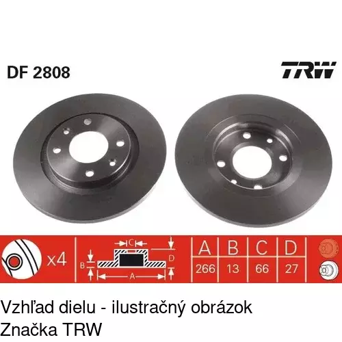 Brzdový kotúč POLCAR S71-0096 - obr. 5