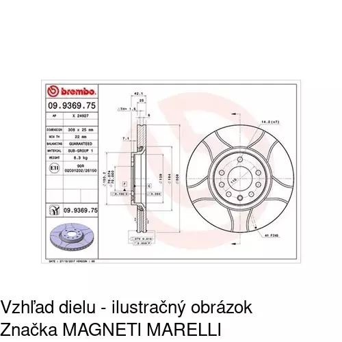 Brzdový kotúč POLCAR S71-0184 - obr. 3