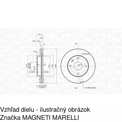 Brzdový kotúč POLCAR S71-0210 - obr. 4