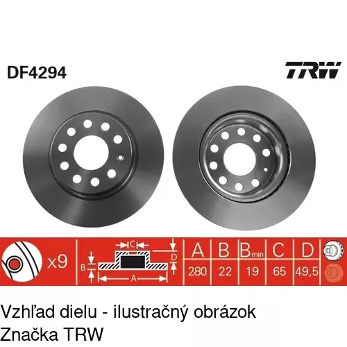 Brzdový kotúč POLCAR S71-0241 - obr. 1