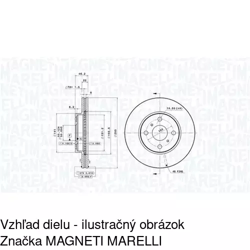 Brzdový kotúč POLCAR S71-0243 - obr. 1