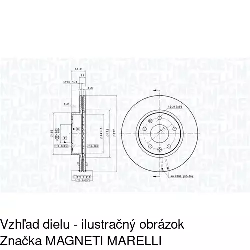 Brzdový kotúč POLCAR S71-0322