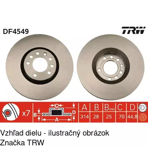 Brzdový kotúč POLCAR S71-0344 - obr. 3