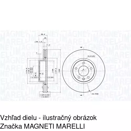 Brzdový kotúč POLCAR S71-0344 - obr. 4