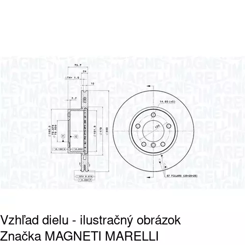 Brzdový kotúč POLCAR S71-0408