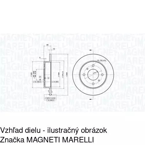 Brzdový kotúč POLCAR S71-1074 - obr. 4