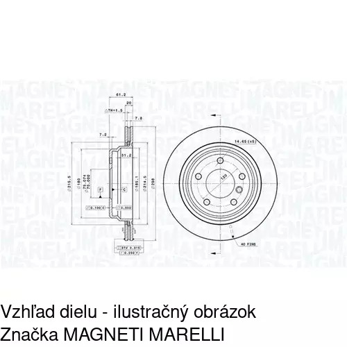 Brzdový kotúč POLCAR S71-1216 - obr. 3