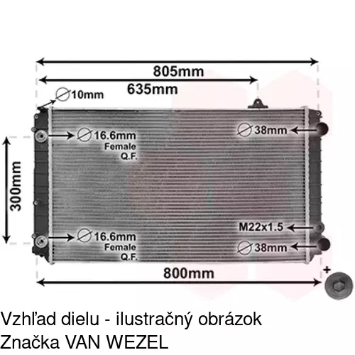 Chladiče vody POLCAR 132808-3 - obr. 1