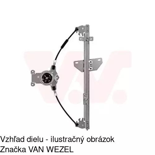 Mechanizmus sťahovania okna elektrický bez motora 2734PSG4 /POLCAR/ - obr. 3