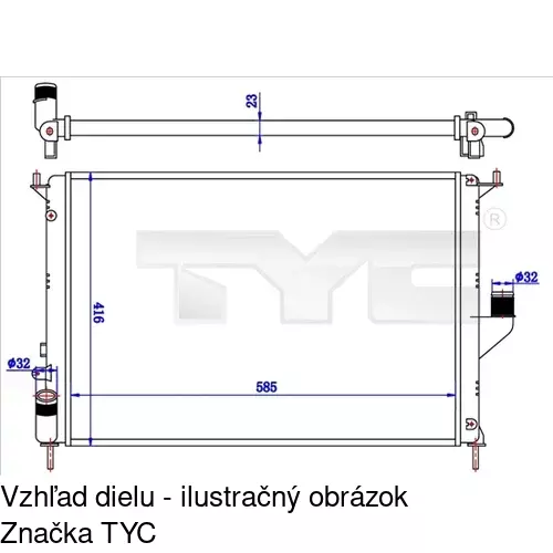 Chladiče vody POLCAR 282008A3