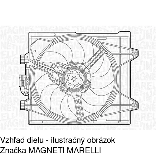 Ventilátor bez krytu / podpery POLCAR 303523U2