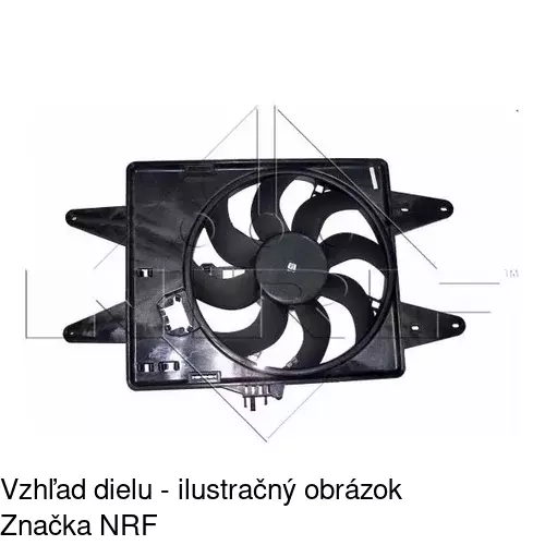 Ventilátor bez krytu / podpery 304023U3 /POLCAR/ - obr. 1