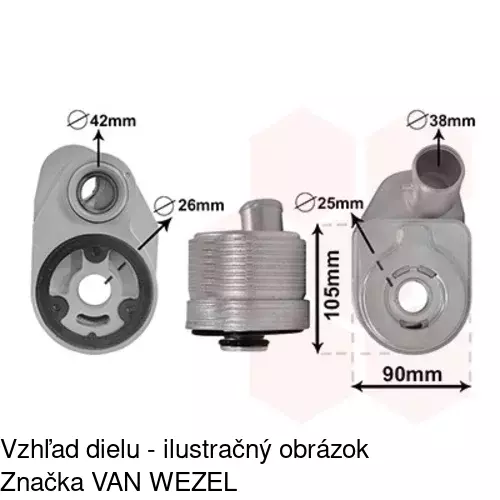 Chladiče oleja POLCAR 3080L8-1 - obr. 3