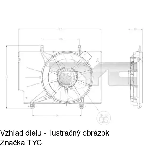 Ventilátory chladičov POLCAR 323823W3 - obr. 1