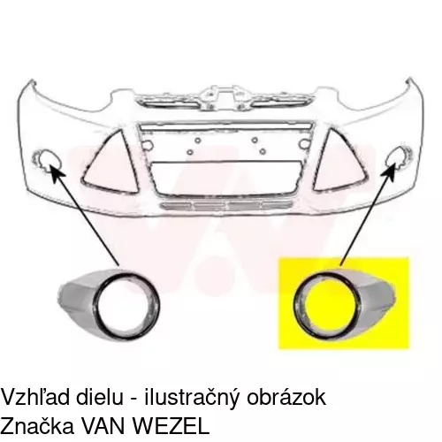 Rámik hmlového svetla 32C129-1 /POLCAR/ - obr. 1