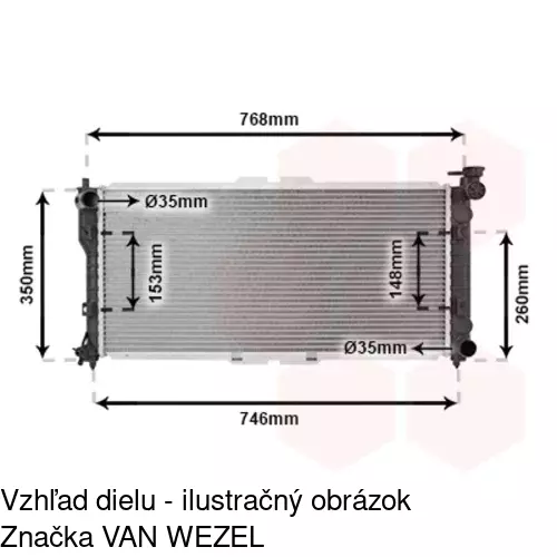 Chladiče vody POLCAR 451608-1 - obr. 2