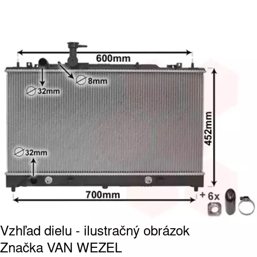 Chladiče vody POLCAR 451908-4 - obr. 1