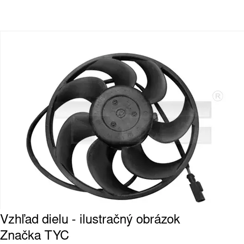 Ventilátor bez krytu / podpery POLCAR 504023U1