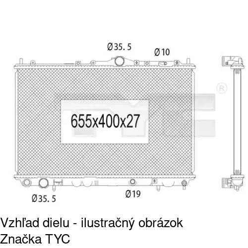 Chladiče vody POLCAR 521008A3 - obr. 1