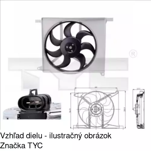 Ventilátor bez krytu / podpery POLCAR 550723U2